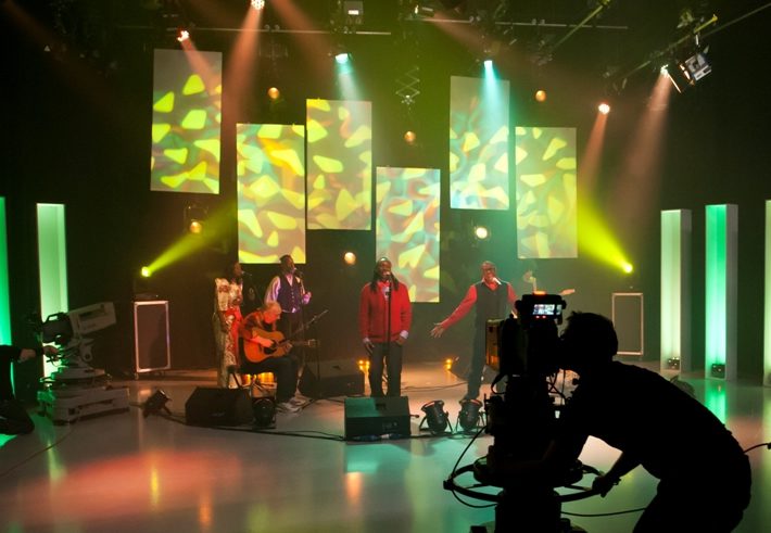 Live music filming at Middlesex University TV studiod